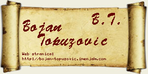 Bojan Topuzović vizit kartica